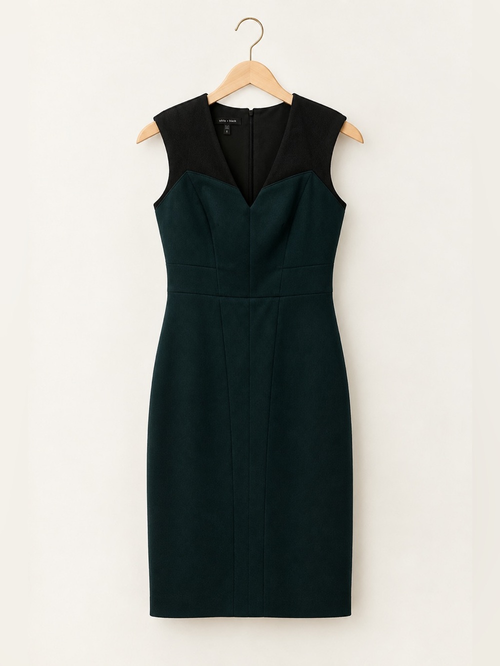 Judith & Charles Sleeveless Midi Dress in Black and Green Size 2 Like New